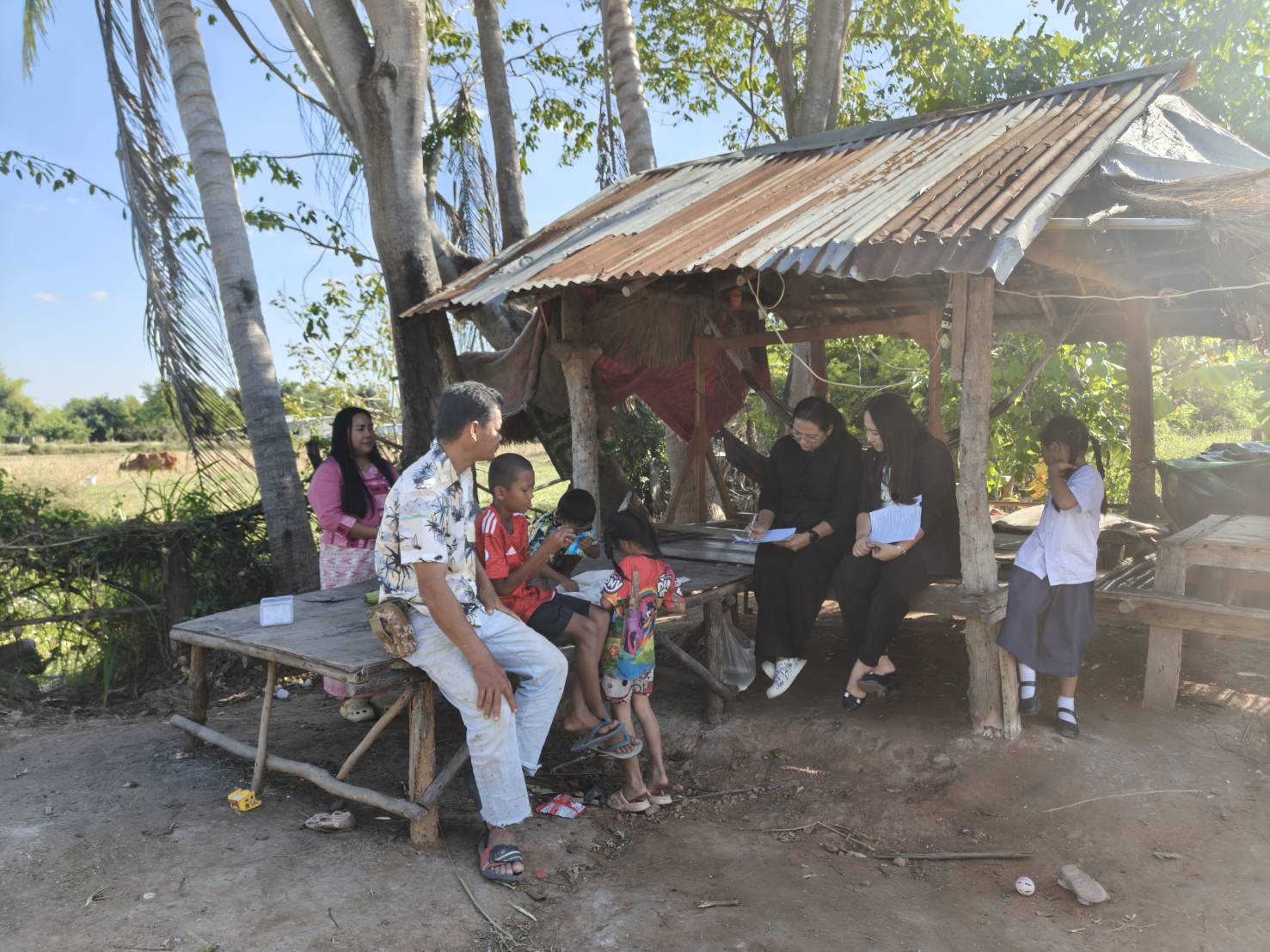 พช.ชนบท:ลงพื้นที่สำรวจข้อมูลเด็กนักเรียนเพื่อขอรับทุนจากสภากาชาด