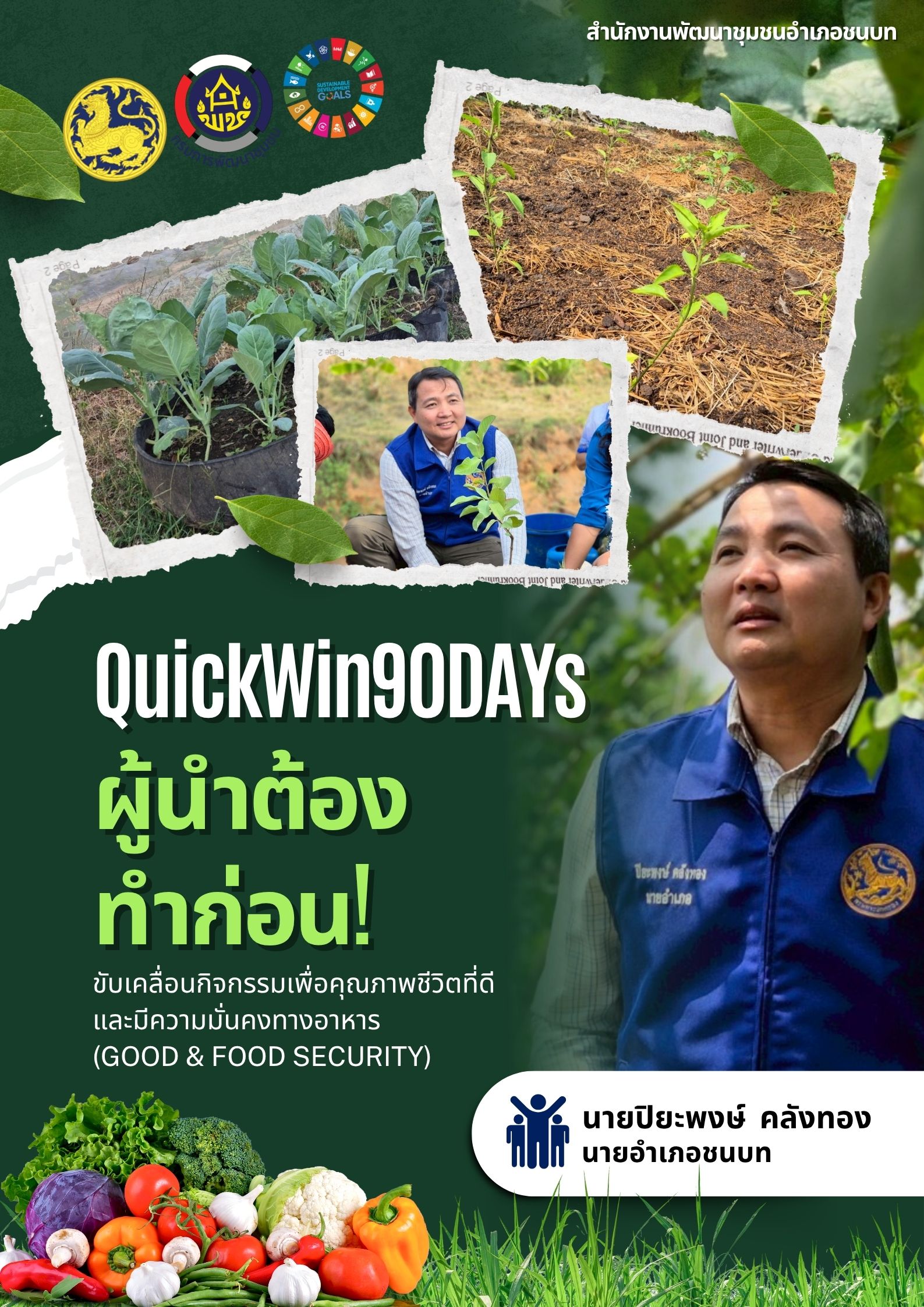 CDD CHONNABOT : Quick Win 90 วัน! ปลูกผักสวนครัวสร้างความมั่นคงทางอาหาร